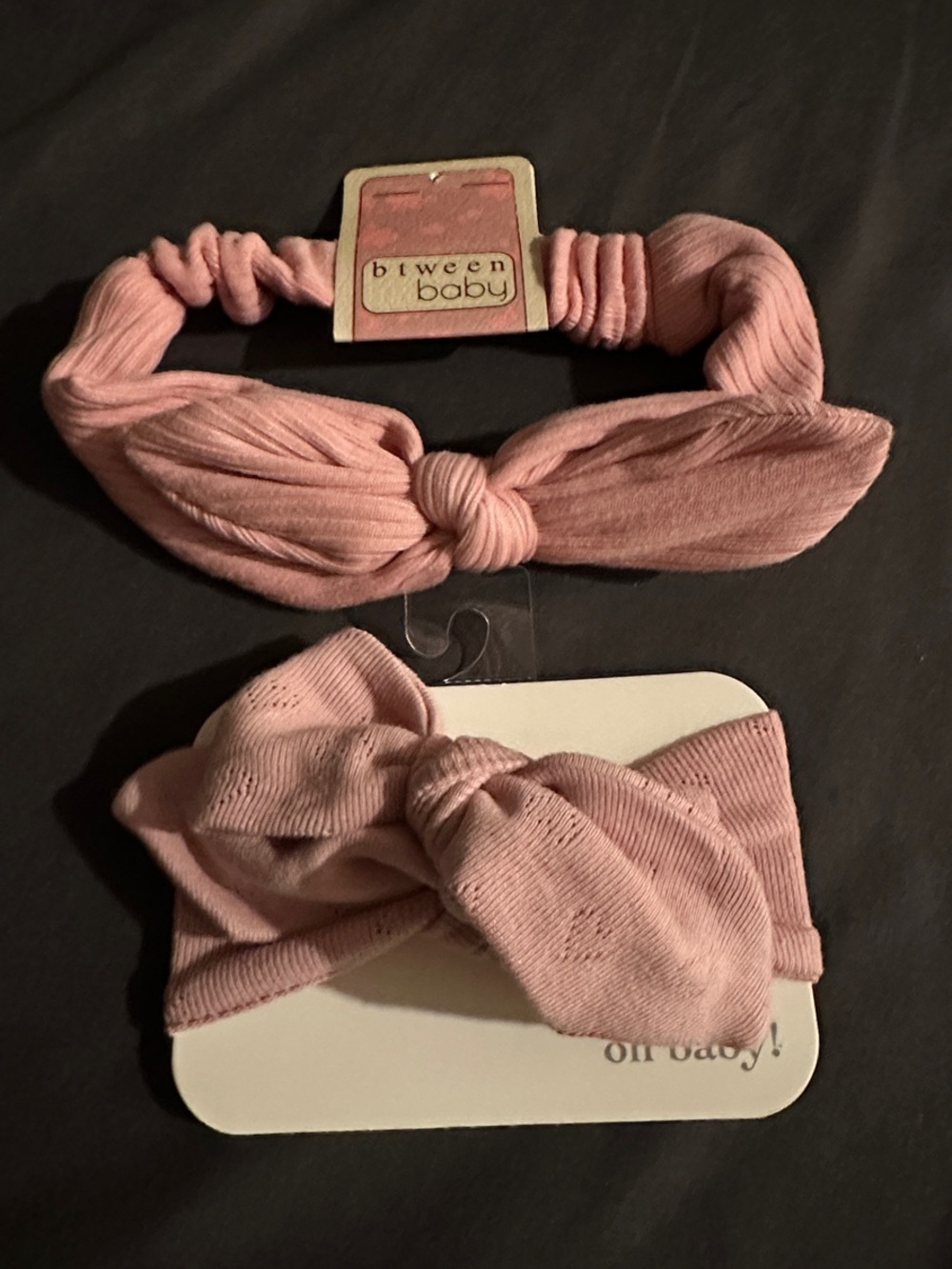 2 New! Pink Baby Headbands